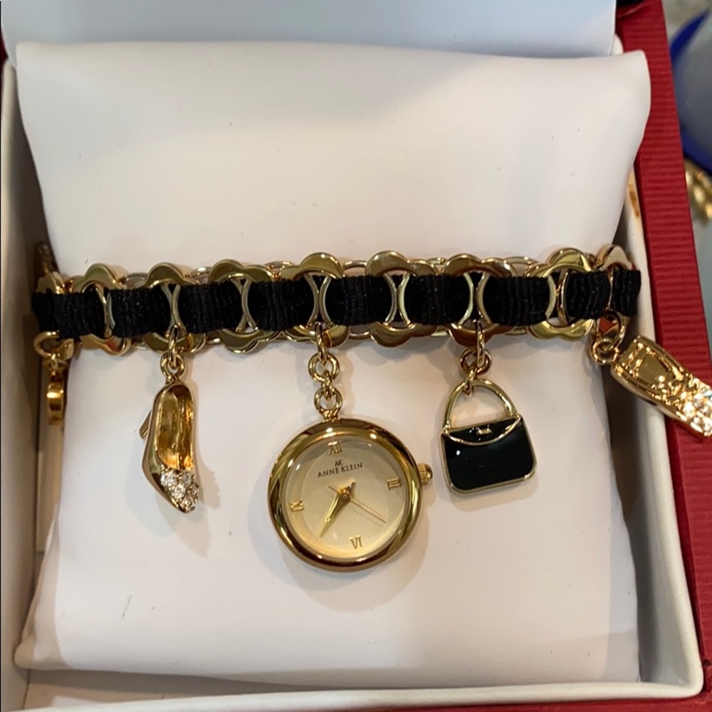 Anne Klein charm bracelet watch